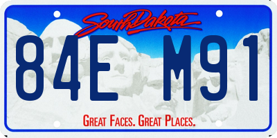 SD license plate 84EM91