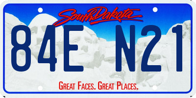 SD license plate 84EN21