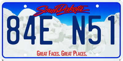 SD license plate 84EN51