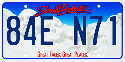SD license plate 84EN71