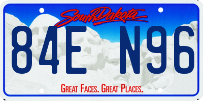 SD license plate 84EN96