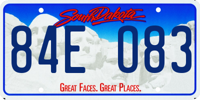 SD license plate 84EO83