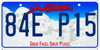 SD license plate 84EP15
