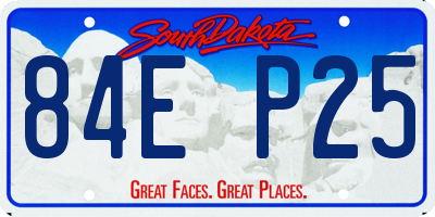 SD license plate 84EP25