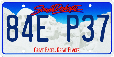 SD license plate 84EP37