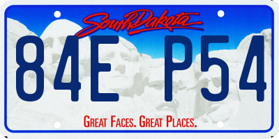 SD license plate 84EP54