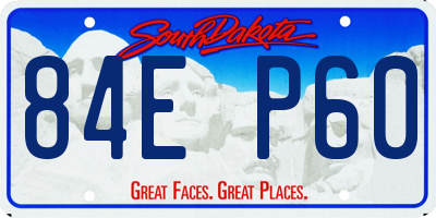 SD license plate 84EP60
