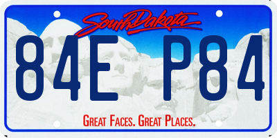 SD license plate 84EP84