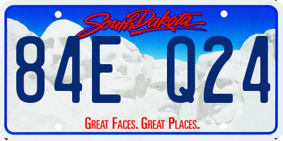SD license plate 84EQ24