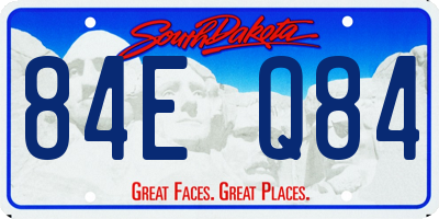 SD license plate 84EQ84
