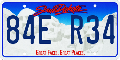 SD license plate 84ER34