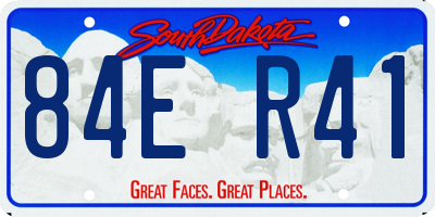 SD license plate 84ER41