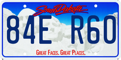 SD license plate 84ER60
