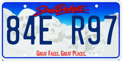 SD license plate 84ER97
