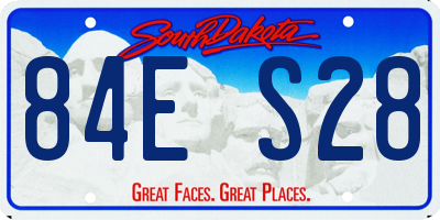 SD license plate 84ES28