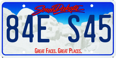 SD license plate 84ES45