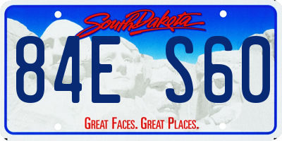 SD license plate 84ES60