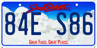 SD license plate 84ES86