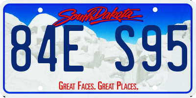 SD license plate 84ES95