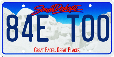 SD license plate 84ET00