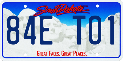 SD license plate 84ET01