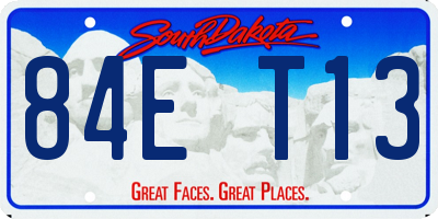 SD license plate 84ET13