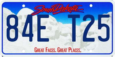 SD license plate 84ET25