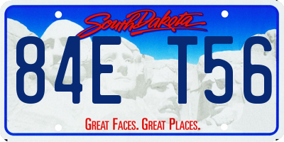 SD license plate 84ET56
