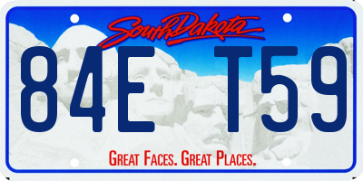 SD license plate 84ET59