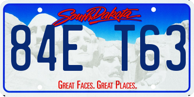 SD license plate 84ET63