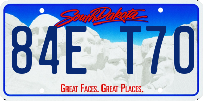 SD license plate 84ET70