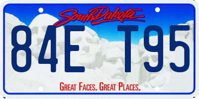 SD license plate 84ET95
