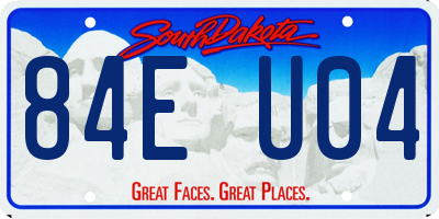SD license plate 84EU04