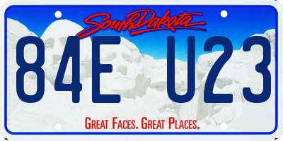 SD license plate 84EU23