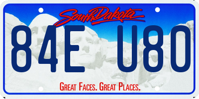 SD license plate 84EU80