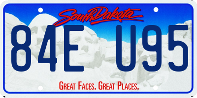 SD license plate 84EU95