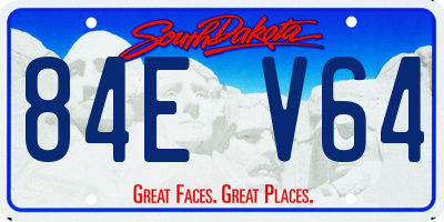 SD license plate 84EV64
