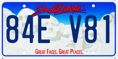 SD license plate 84EV81