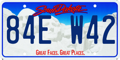 SD license plate 84EW42