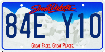 SD license plate 84EY10