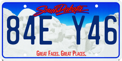 SD license plate 84EY46