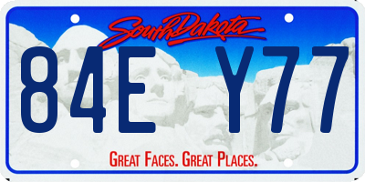 SD license plate 84EY77