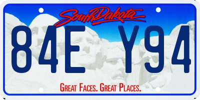 SD license plate 84EY94