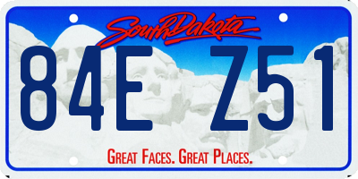 SD license plate 84EZ51