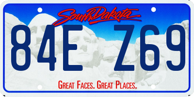 SD license plate 84EZ69