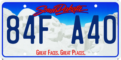 SD license plate 84FA40