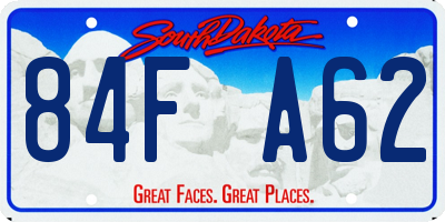 SD license plate 84FA62