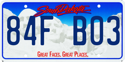 SD license plate 84FB03