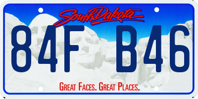 SD license plate 84FB46