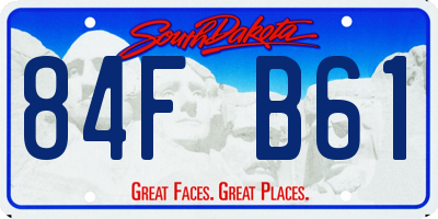 SD license plate 84FB61
